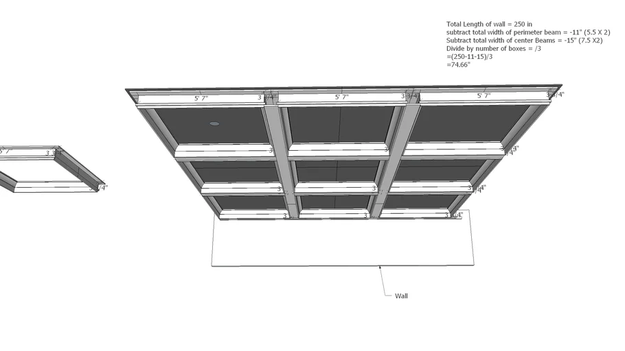 Modular Built Coffered Ceiling 3D Warehouse