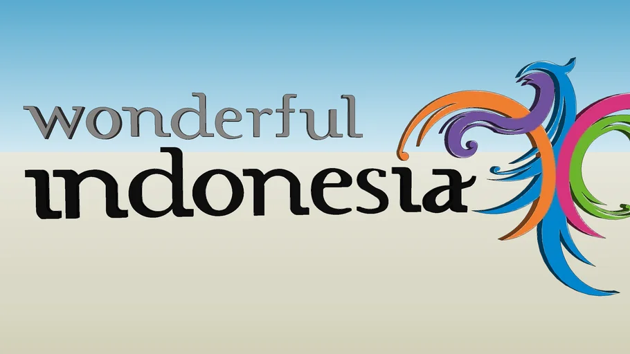 Logo Wonderful Indonesia 3D Warehouse