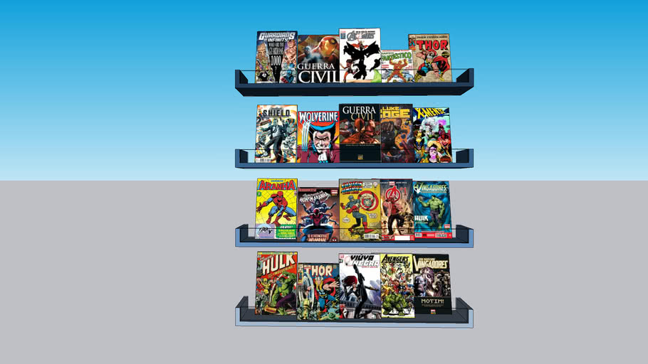 Revistas Em Quadrinhos HQ Marvel 3D Warehouse