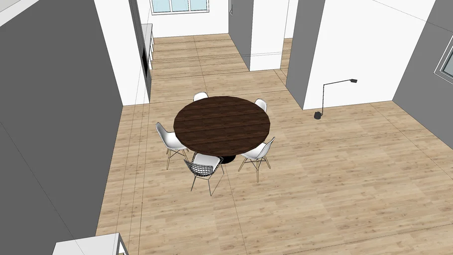 Britt Rond Tafel Stoelen 3D Warehouse