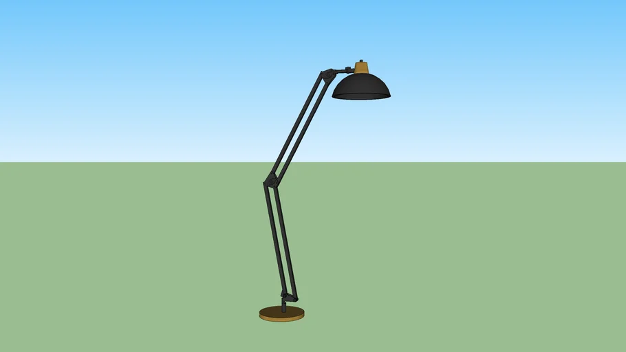 Black Gold Mid Century Floor Lamp D Warehouse