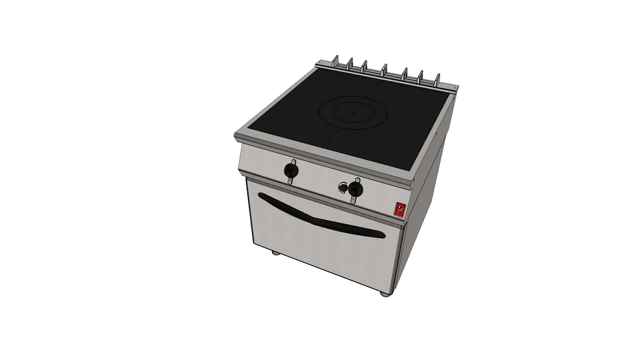 Falcon F900 G9181 Solid Top Gas Range 3D Warehouse