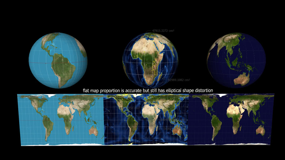 Earth Map Gall Peters Projection 2 3D Warehouse