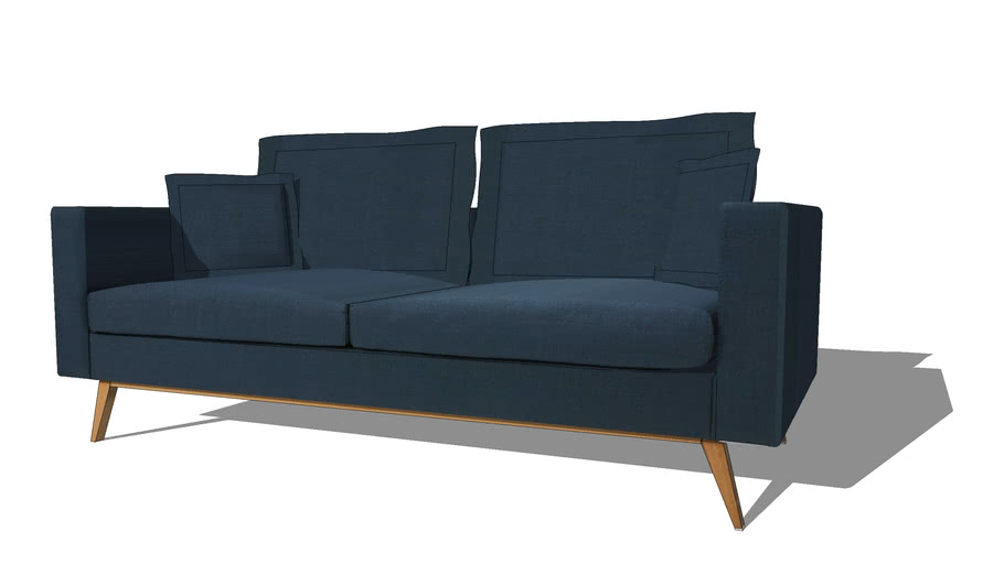 DUKE Canapé 3 places en tissu bleu nuit REF 166457 PRIX 499 00 3D