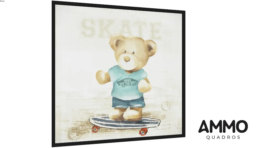 Quadro Urso Skate Ammo Quadros D Warehouse