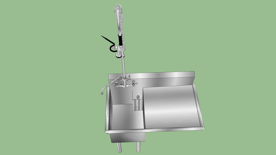 Quest Single Compartment Sink 3D Warehouse