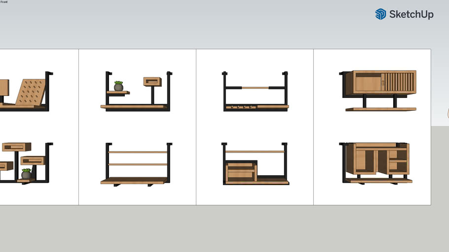 Industrial Wall Racks D Warehouse