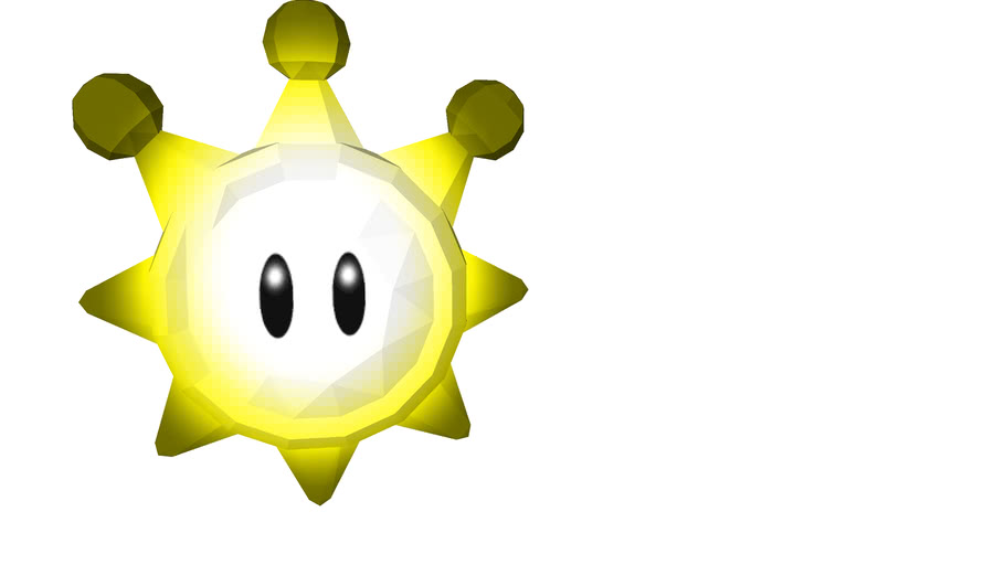 Shine Sprite Ripped Super Mario Sunshine 3D Warehouse