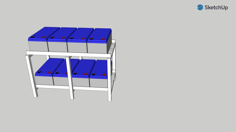 Battery Rack 8 x 200Ah 12V GARIP | 3D Warehouse
