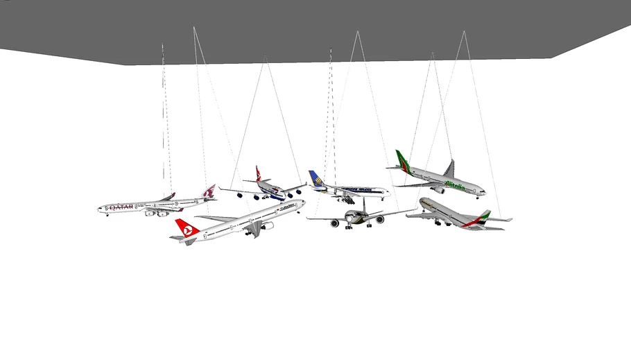 Plane Airlines Hang Model