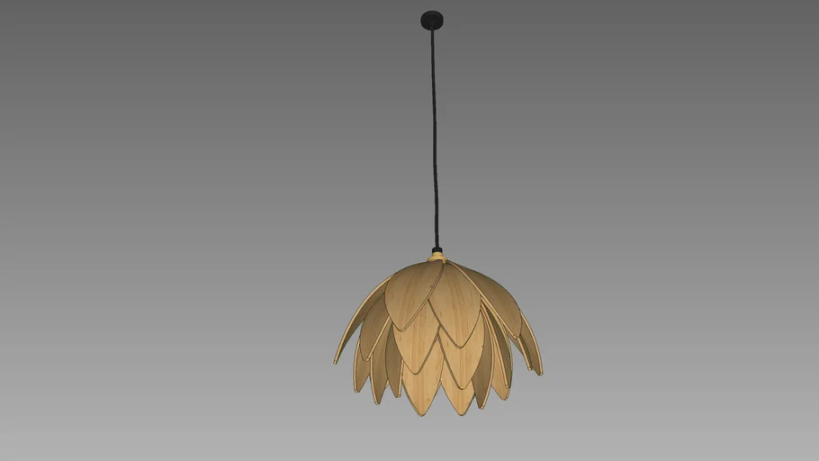 lampa wisząca - drewniane liście