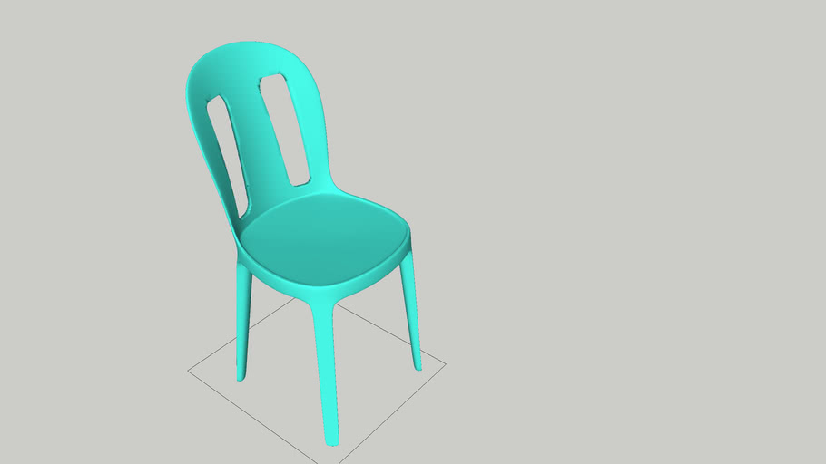 monoblock chair plastic 3D Warehouse