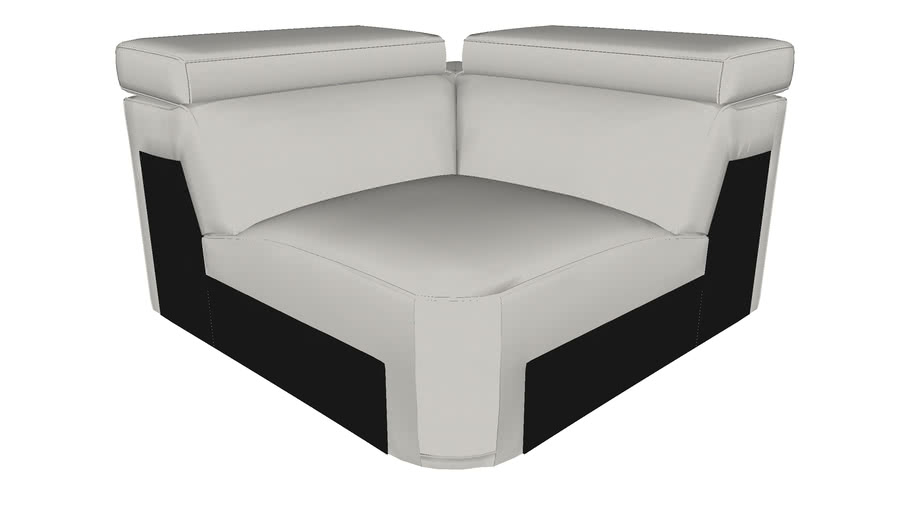Holland Modular Corner Chair Vapor Leather By Modloft