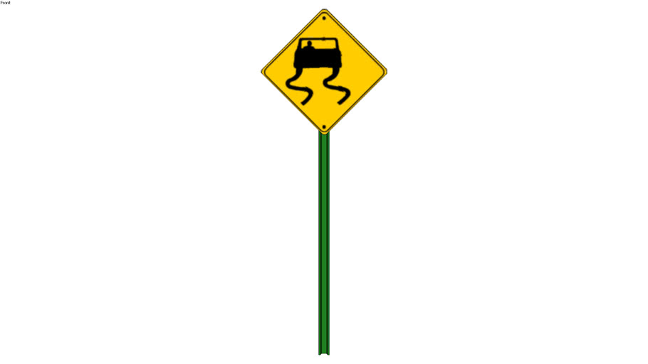 Sign Slippery When Wet 3D Warehouse