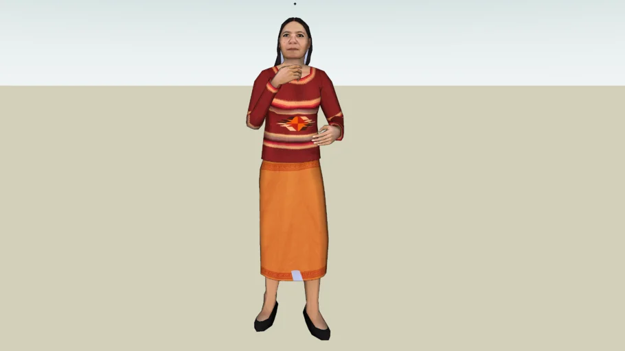 3D Female Hispanic Character