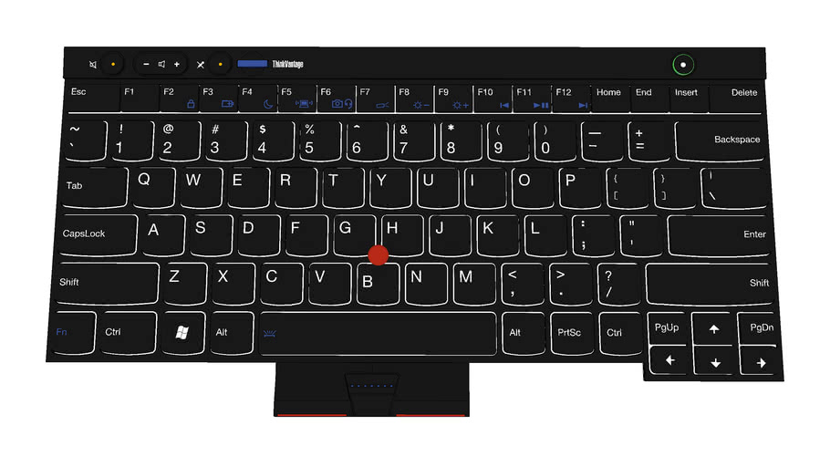 ThinkPad T430 Keyboard (Backlit, US) | 3D Warehouse