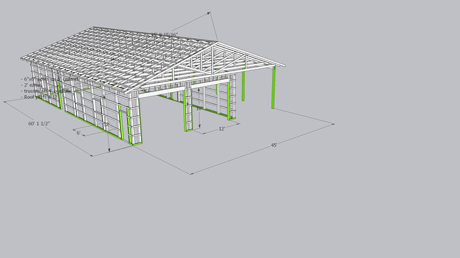 30 By 60 Pole Barn Skeleton Permit 2 