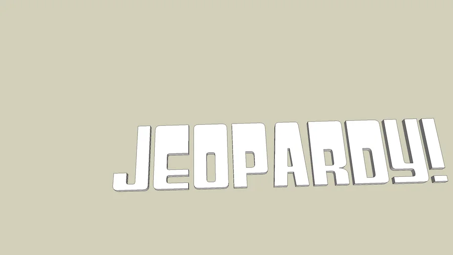 Jeopardy! Logo 3D Warehouse