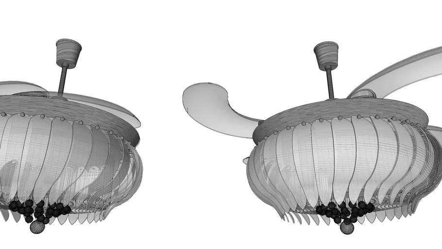 ZEPHYR Retractable- Designer Fan by Fanzart VRAY Ready Fan