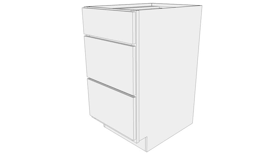 Glenwood Base Cabinet 3DB18 - Three Drawer