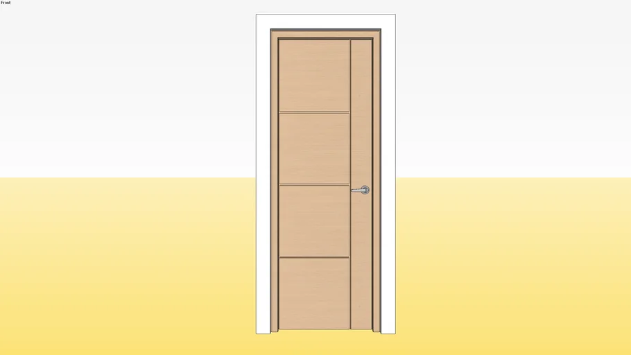 Flush Door D2 700 x 2100 Jamb 4 3D Warehouse