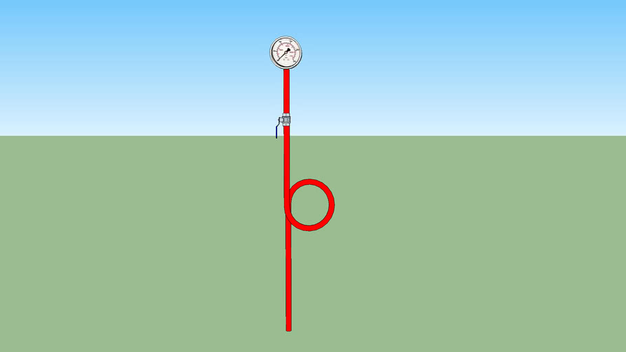 pigtail pressure gauge 1/2' 3D Warehouse