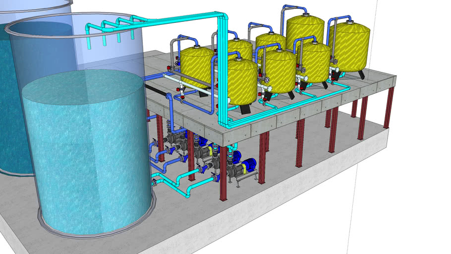 Multimedia Filter Backwash System 3D Warehouse