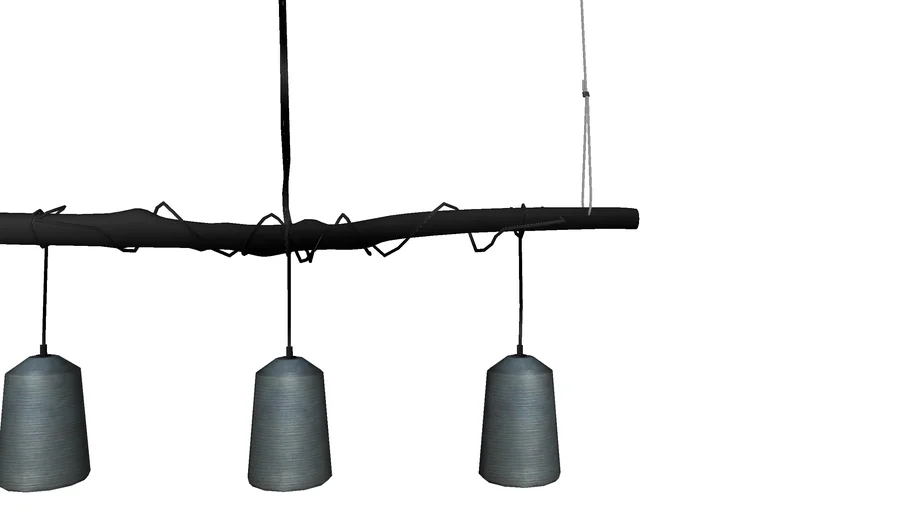 52307 Pendant Lamp Dining Concrete Black Tre