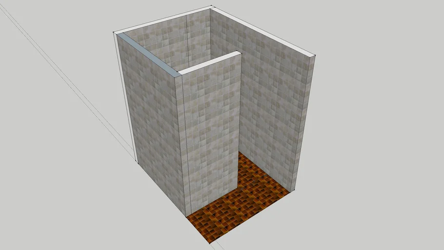 curtainless shower stall 3D Warehouse