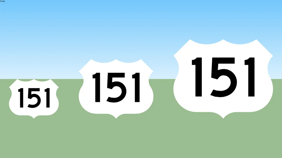 U.S. 151 Sign | 3D Warehouse