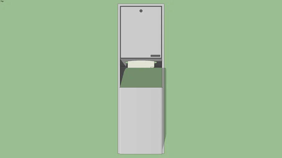 Restroom paper towel dispenser with trash inset 3D Warehouse