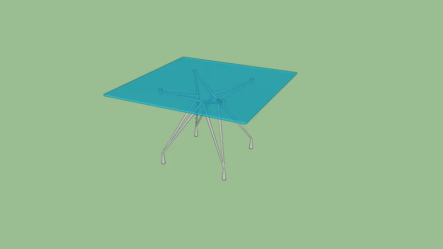 Apollo - Table 4 Leg Base Square Top - Model 94206 | 3D Warehouse