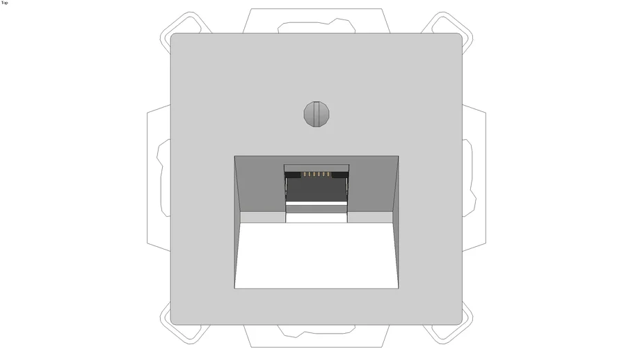 System M Central plate for RJ45 insert, 1-gang with RJ45 insert 8 Cat 6 ...