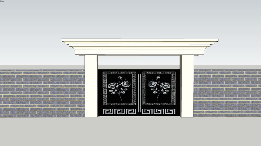 simple school gate BD 3D Warehouse