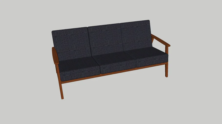 Aan volgorde maniac EKENÄSET - 3-seat sofa, Hillared anthracite | 3D Warehouse