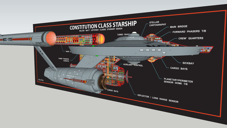 Star Trek Enterprise cutaway | 3D Warehouse