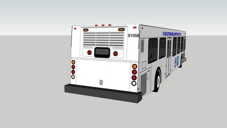 2004 new flyer d40lf o'hare rental car shuttle 3D Warehouse