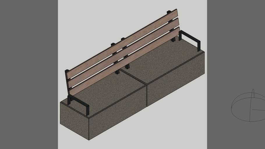 BANCA CONCRETO LAVADO EXPOSED AGGREGATE CONCRETE BENCH 3D Warehouse