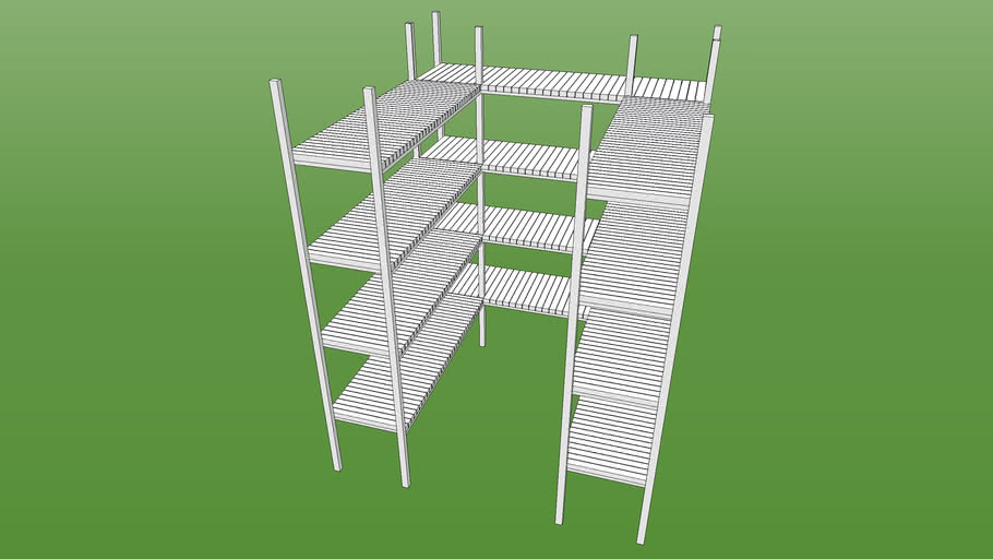 Scaffalatura Metallica Design Ideas Meshworks 5 Ripiani Regolabile