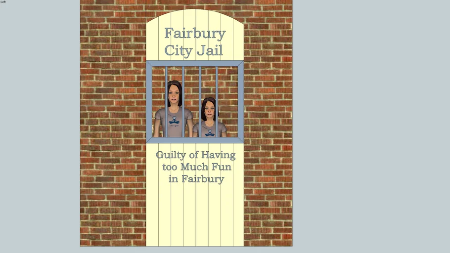 Mock-up City Jail for citizen and tourist Photo Ops