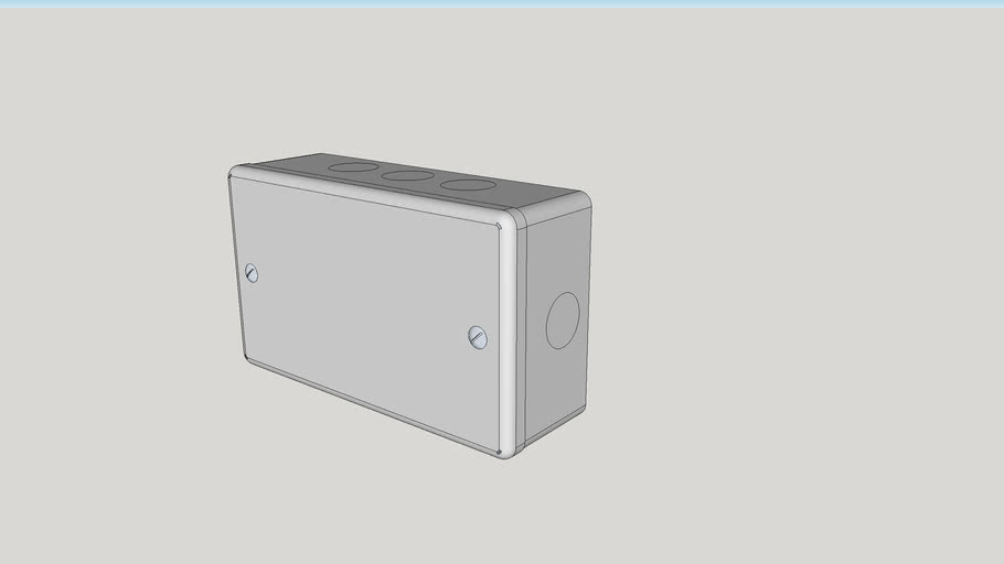 Metal Clad back box, 2-Gang, blank | 3D Warehouse