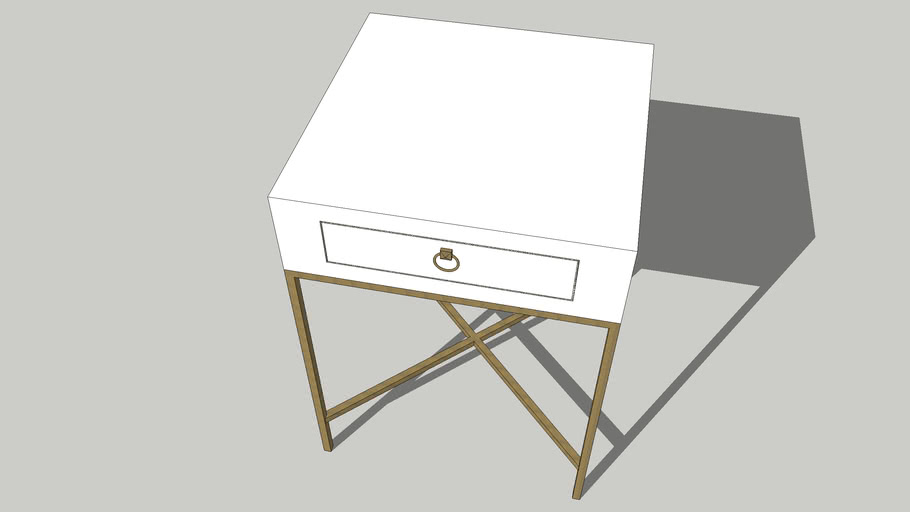 Restoration Hardware Cela Shagreen Bedside Table 3D Warehouse