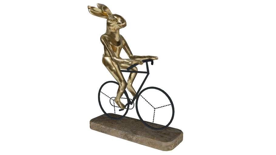 53068 Deco Object Cyclist Rabbit