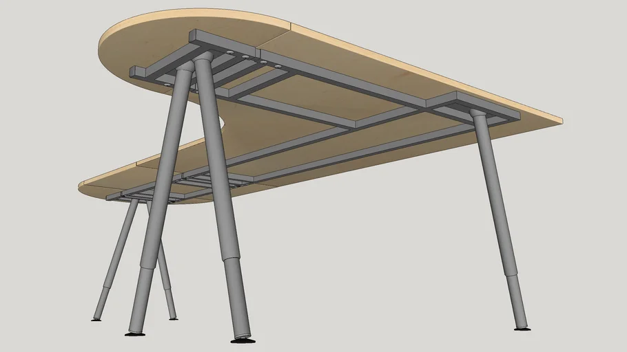 Vete knal gemeenschap Bureau (Ikea Galant) Office desk (Ikea Galant) | 3D Warehouse
