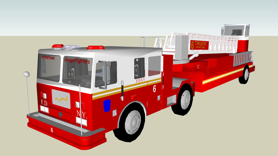 FDNY Seagrave Tiller Ladder Truck 6 | 3D Warehouse