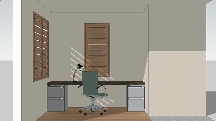 Bedroom Nook (From SketchUp for Interior Designers YouTube Video) | 3D ...