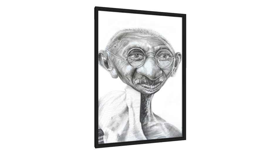 Quadro Gandhi - Galeria9, por Flávio Miranda