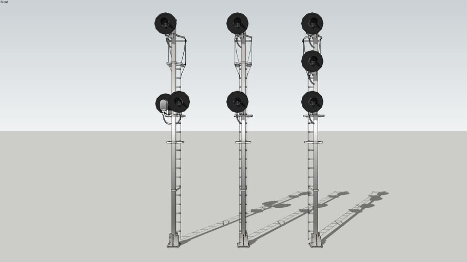 Searchlight train signal set | 3D Warehouse