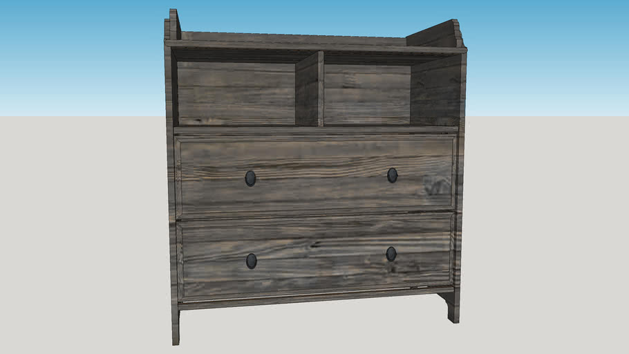 Rustic Gray Changing Table 3D Warehouse