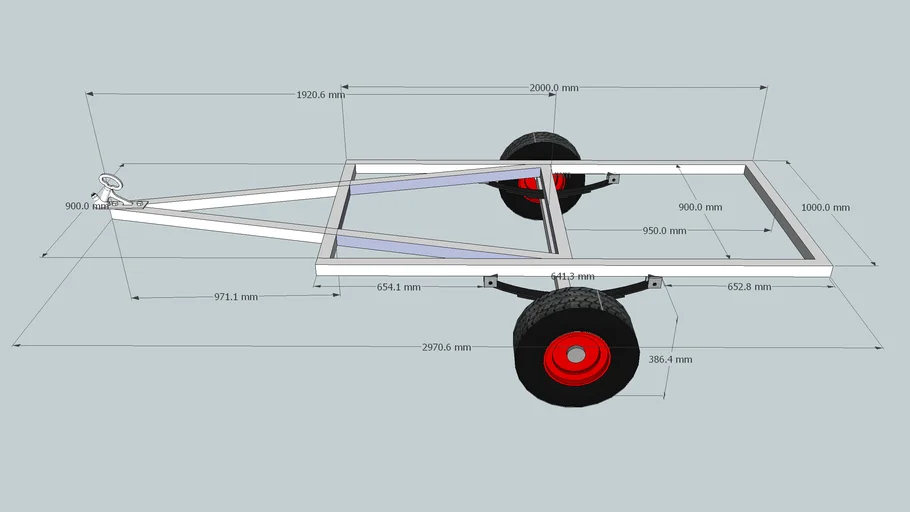 Single Axis Trailer Frame | 3D Warehouse